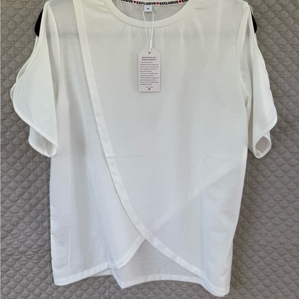 NEW Made With Love Exclusive M Short Sleeve T Shirt Women Wrap